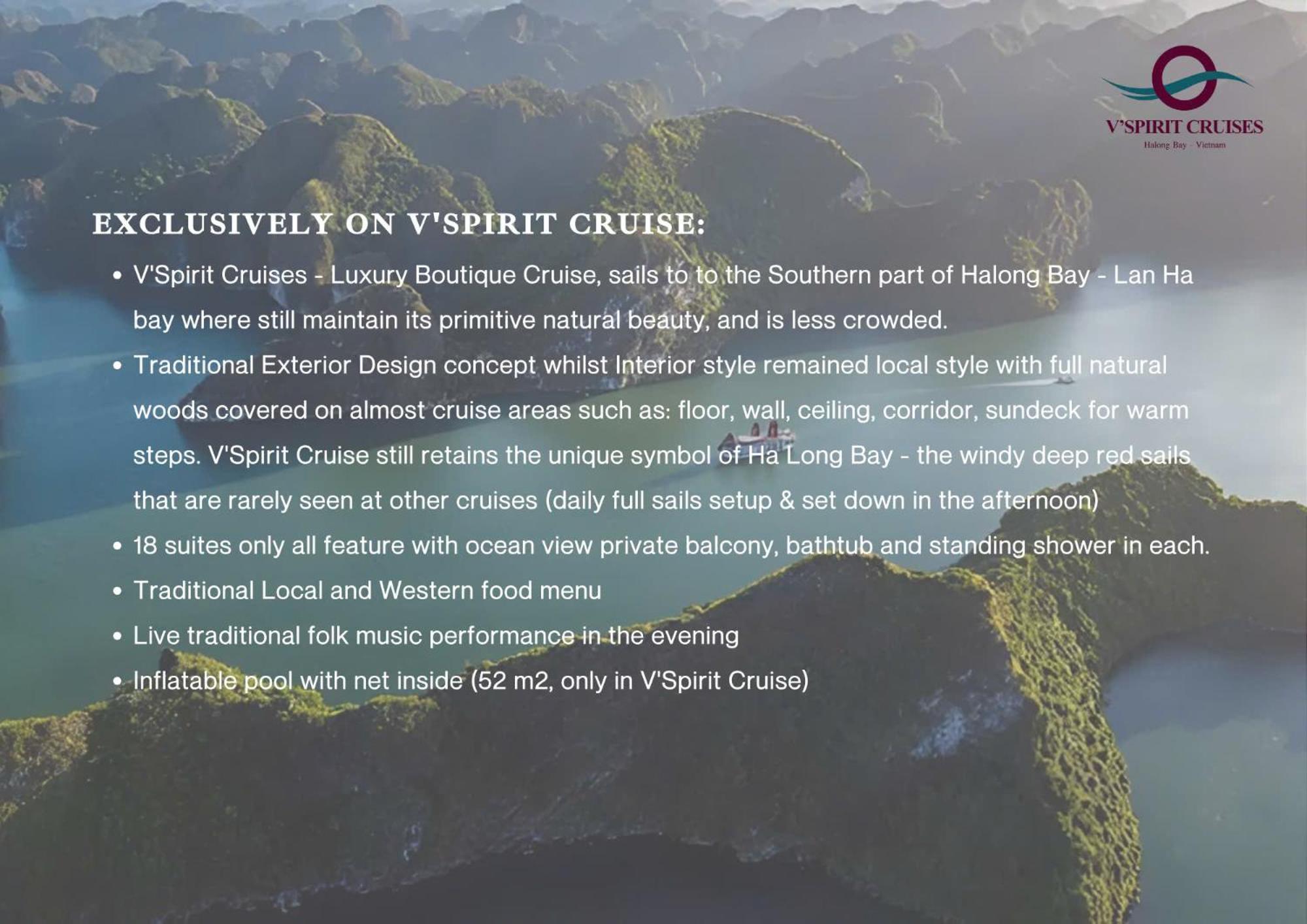 Hotel V'Spirit Cruise Ha Long Esterno foto
